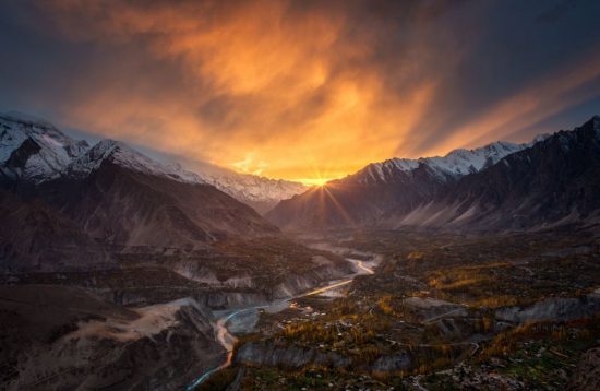 sunset at Hunza Valley